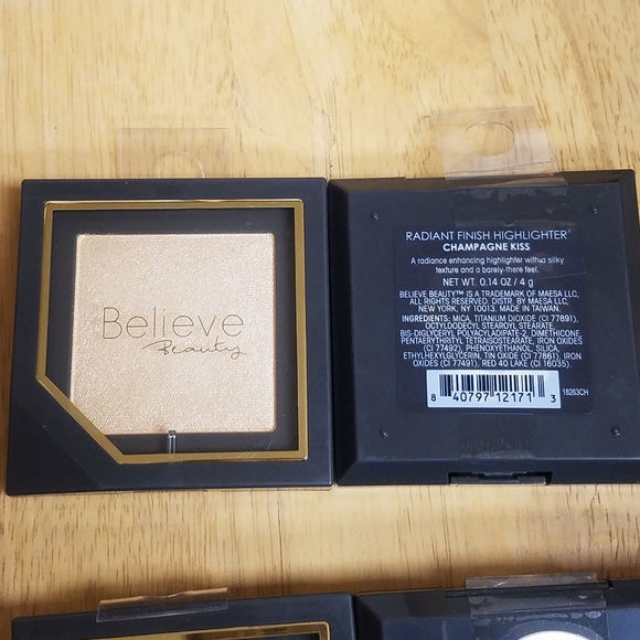 NWT (2) BELIEVE Beauty Radiant Finish Highlighters: Champagne Kiss + Good Vibes! - Picture 6 of 15